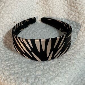 Vintage Black and Bronze Striped Print Silky Headband